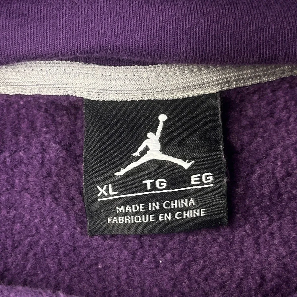 Jordan Varsity Hooded Jacket Mens XL Purple Grey Snap Fleece Jumpman 451582-501